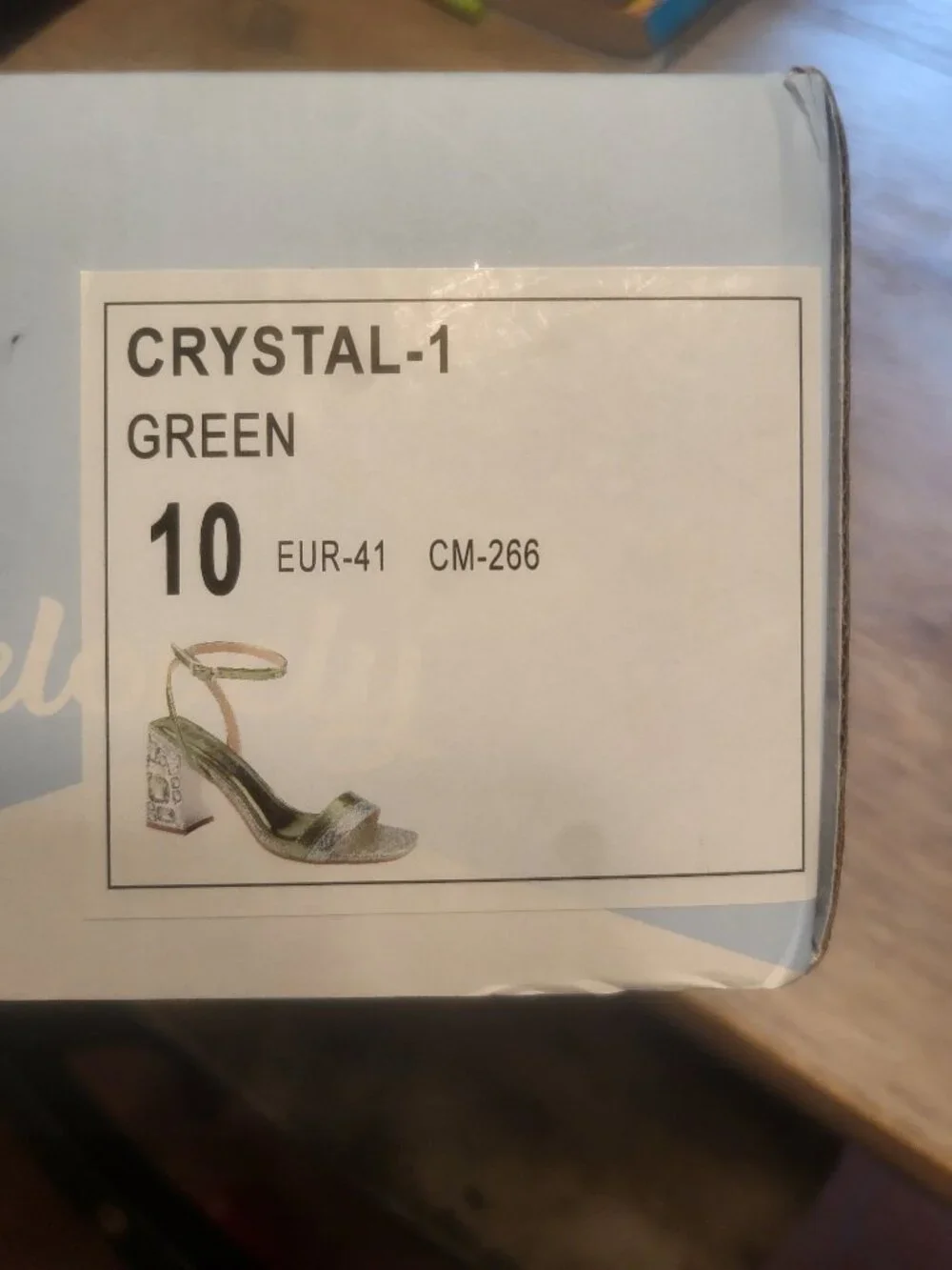 Green jeweled heels size 10 brand new